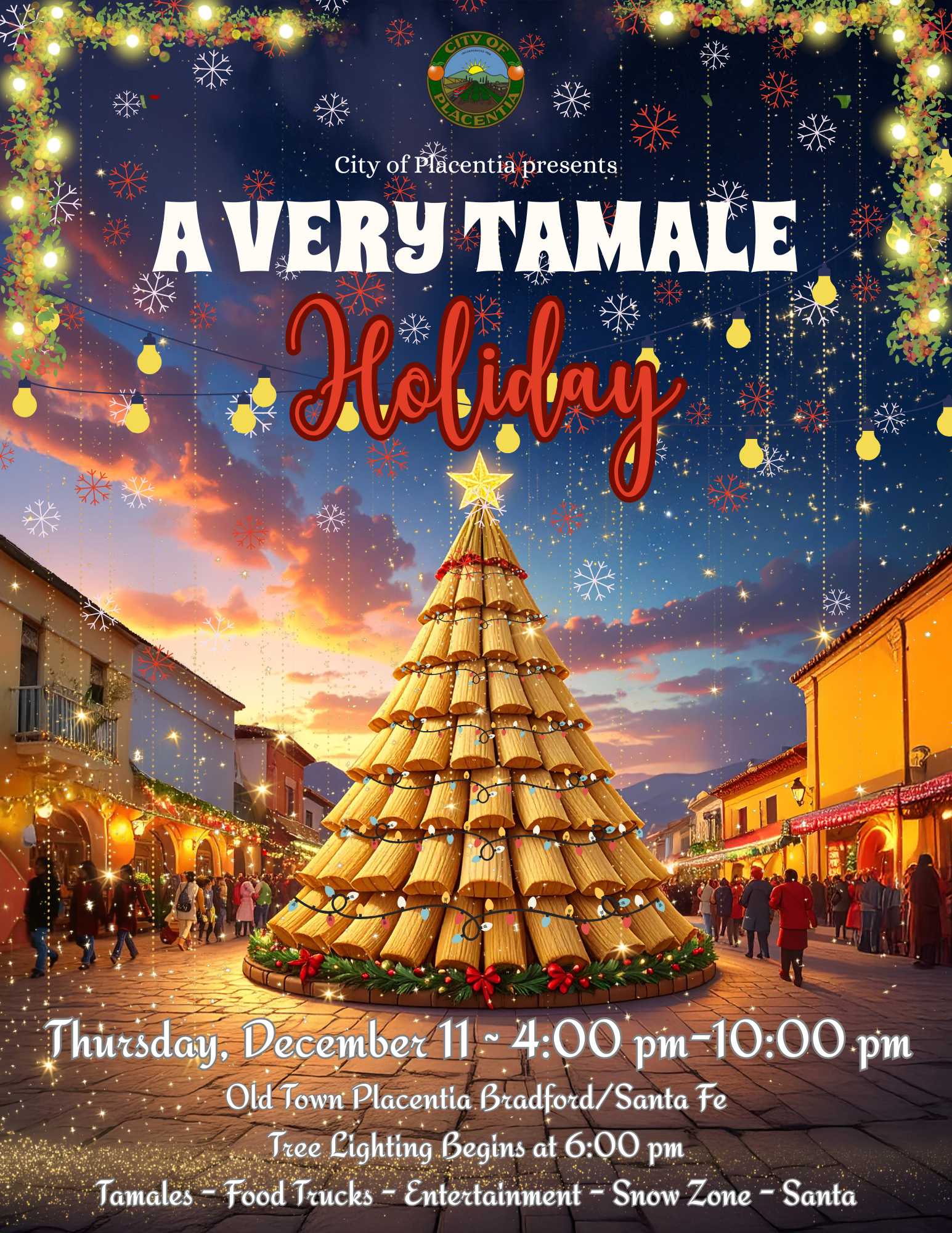 A very Tamale Holiday Graphic Flyer